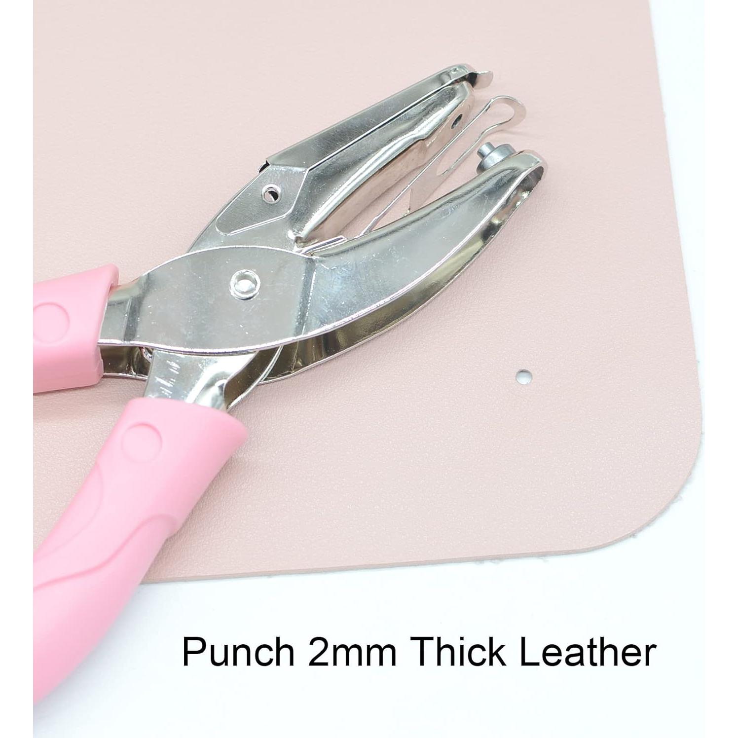 Perforadora Manual de Papel Rosa 16 cm - Agujero 3 mm