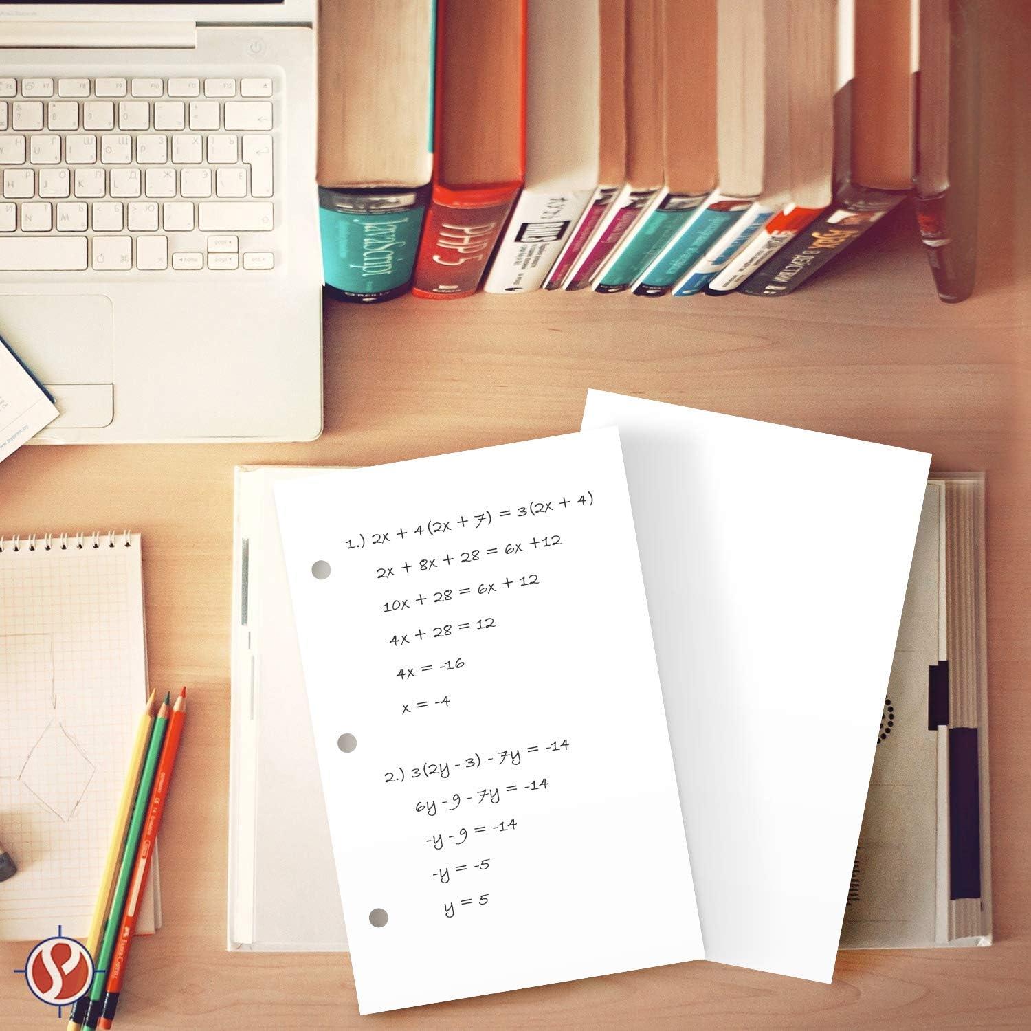 Papel de Media Carta 250 Hojas S Superfine 24lb Liso Blanco