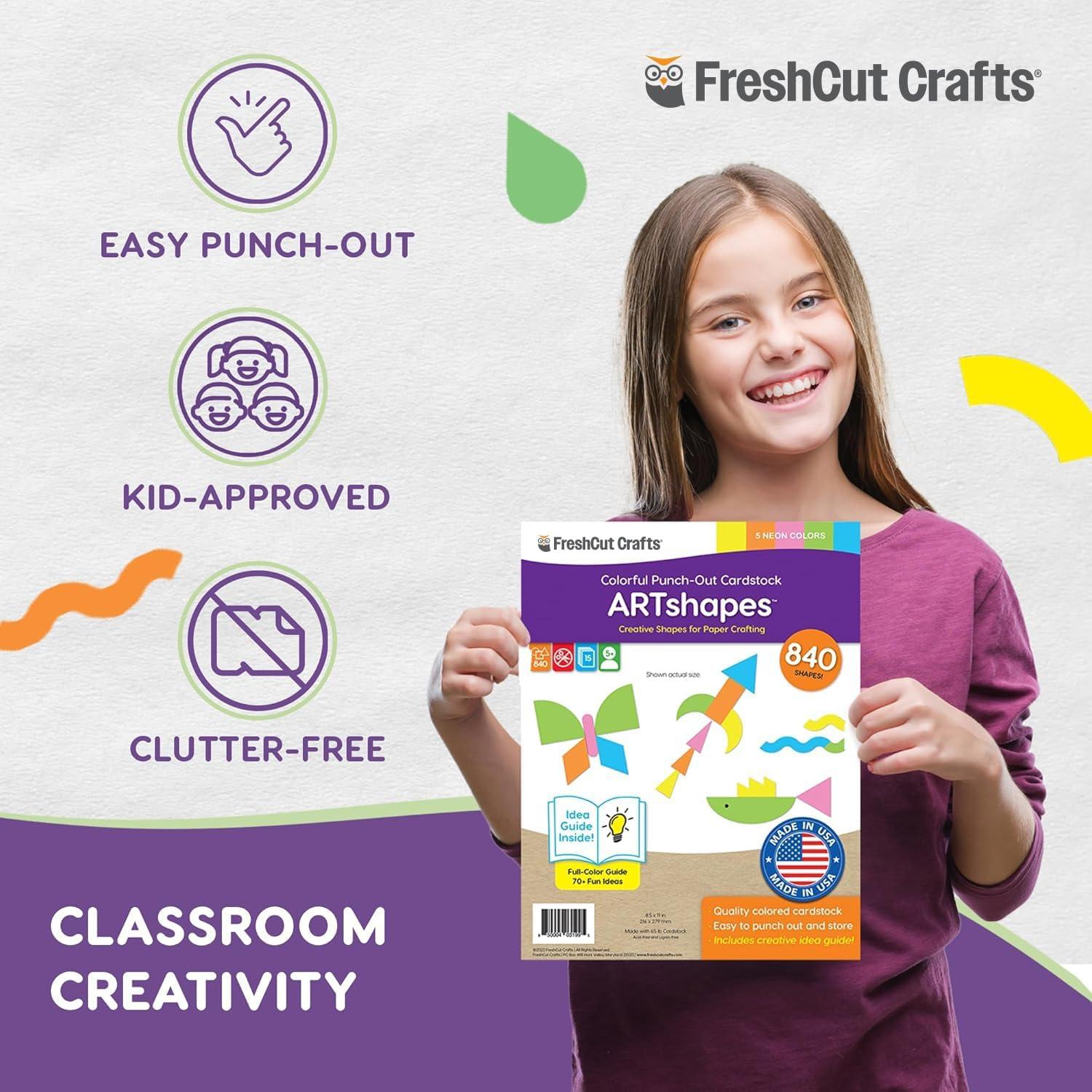 Kit de Manualidades FreshCut Crafts 840 Piezas Neón