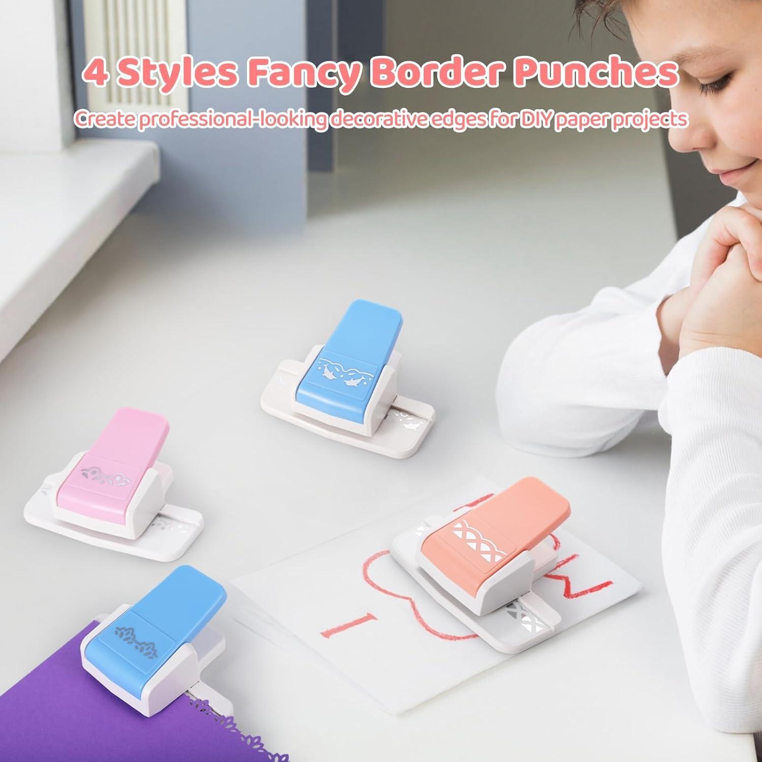 4 Troqueles de Borde Floral Anjetan para Manualidades en Papel