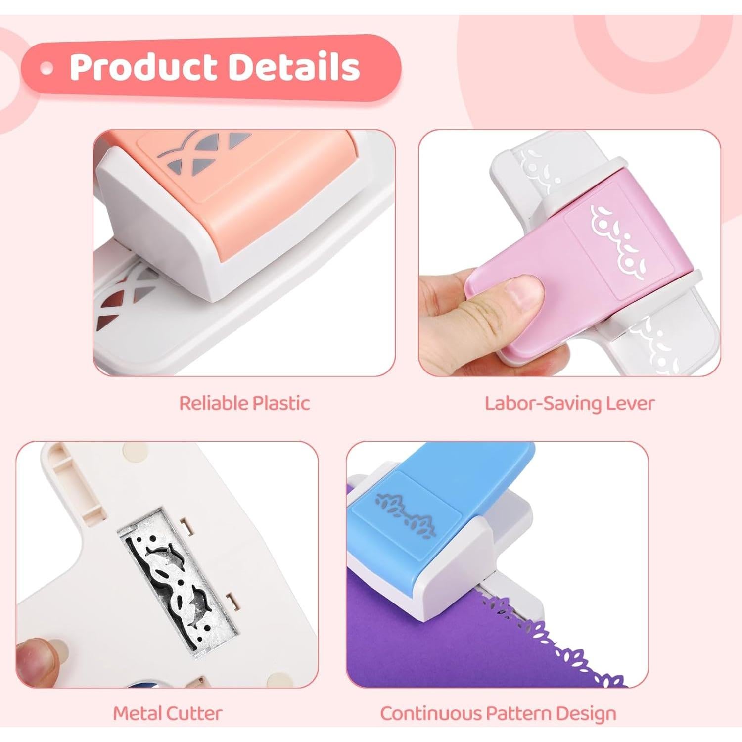 4 Troqueles de Borde Floral Anjetan para Manualidades en Papel