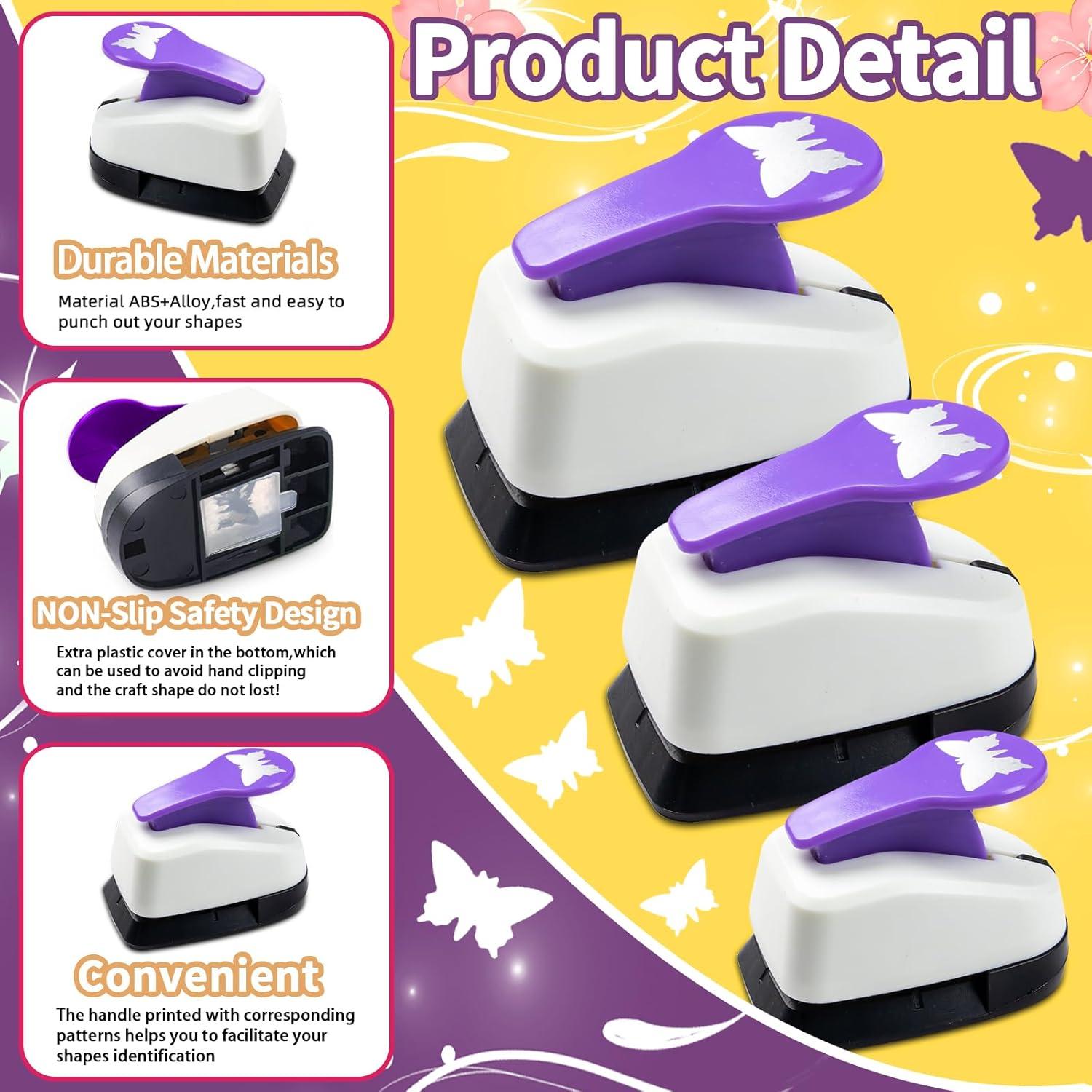 Juego de Perforadoras de Mariposa DDXY - 3 Tamaños 0.95 a 2.54 cm