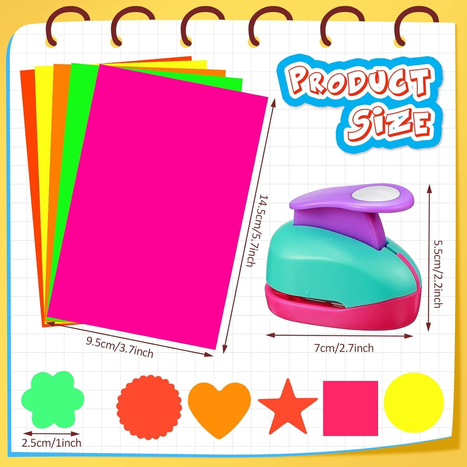 Set de 6 Perforadoras de Papel Chengu con 6 Formas y Etiquetas