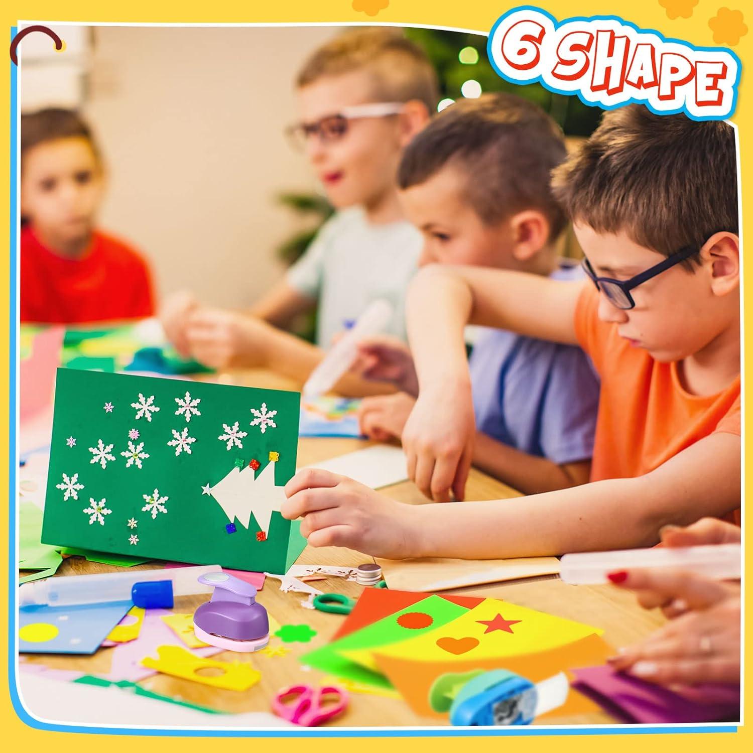 Set de 6 Perforadoras de Papel Chengu con 6 Formas y Etiquetas