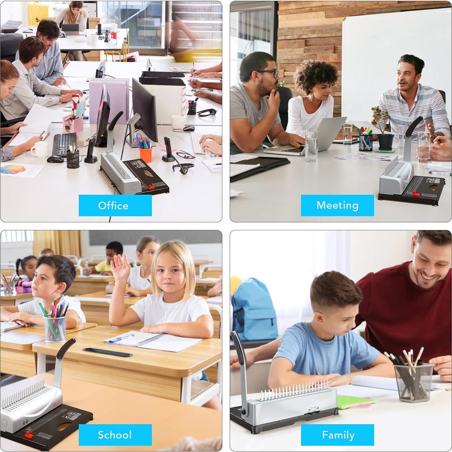 Máquina de Encuadernación MAKEASY 21 Hoyos A4/A5, 450 Hojas