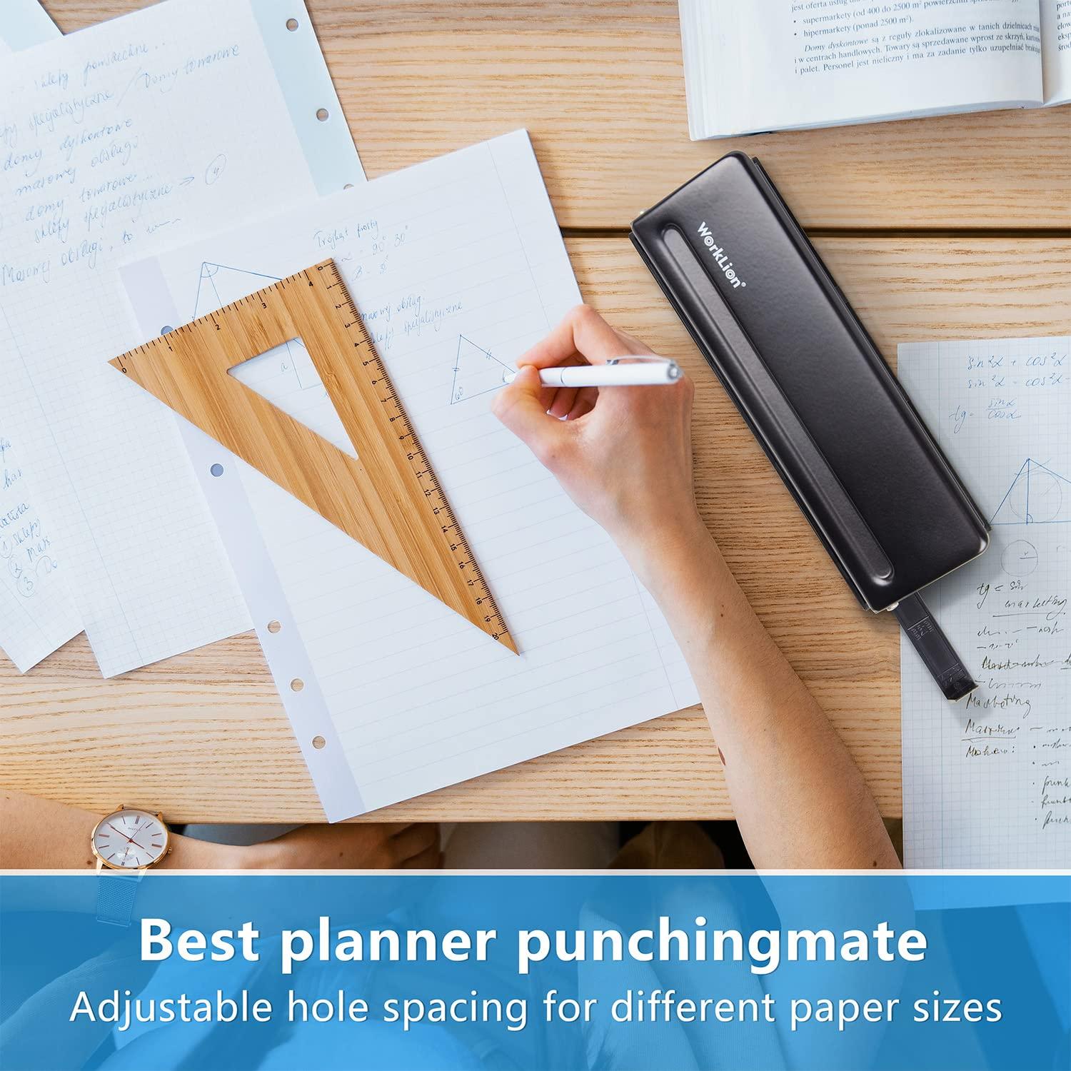 Perforadora Ajustable WORKLION 6 Agujeros A5 - 19.3 cm