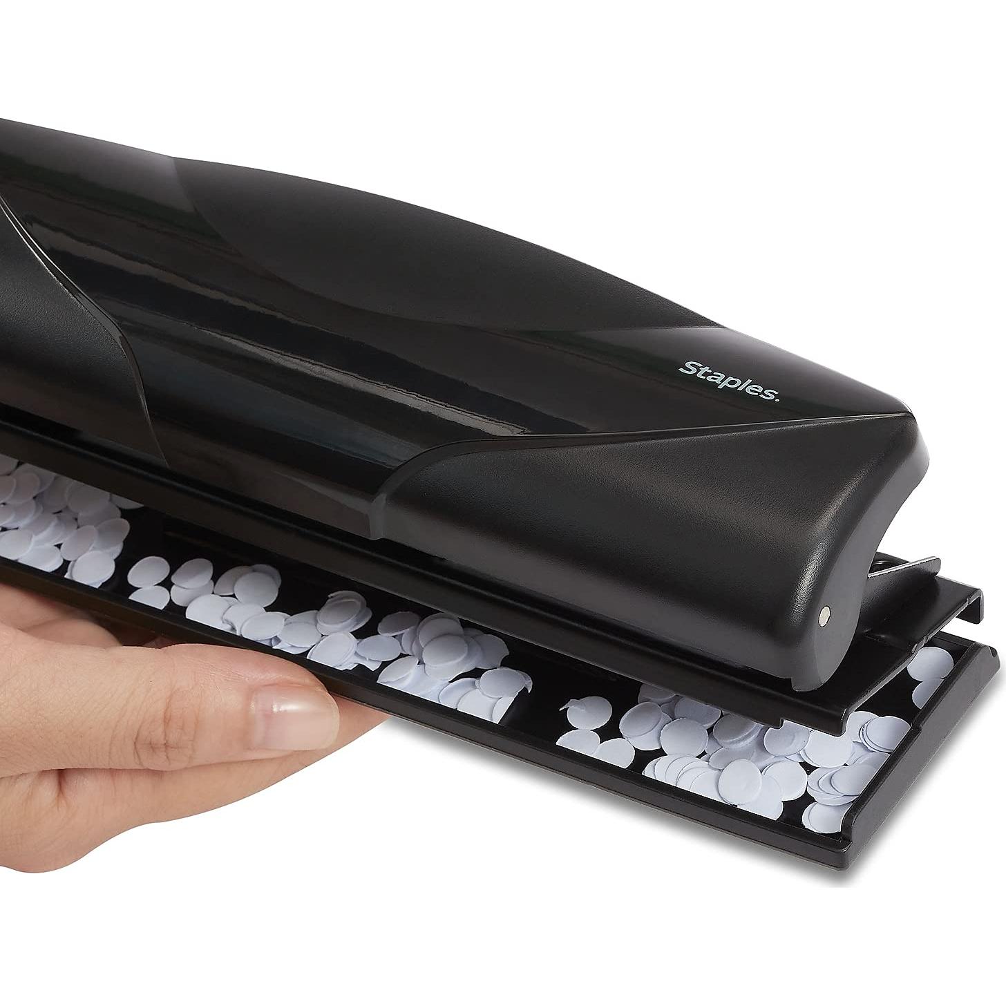 Perforadora Mini 3 Agujeros Staples 6 Hojas Negra
