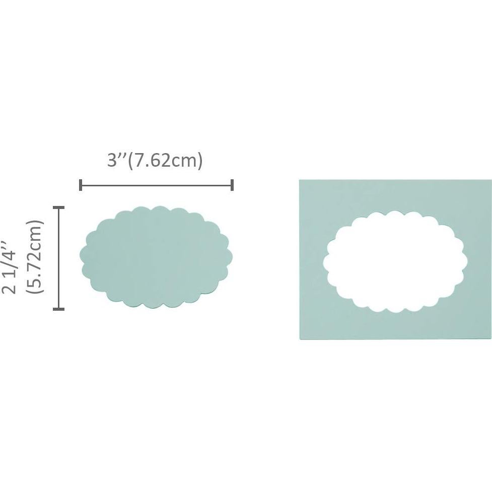 Troquel de Elipse Escallopada Bira 7.62 cm para Manualidades