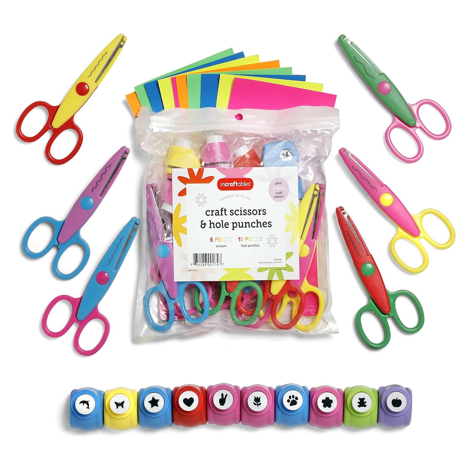 Kit de Manualidades Incraftables 26 Piezas - Tijeras y Perforadoras