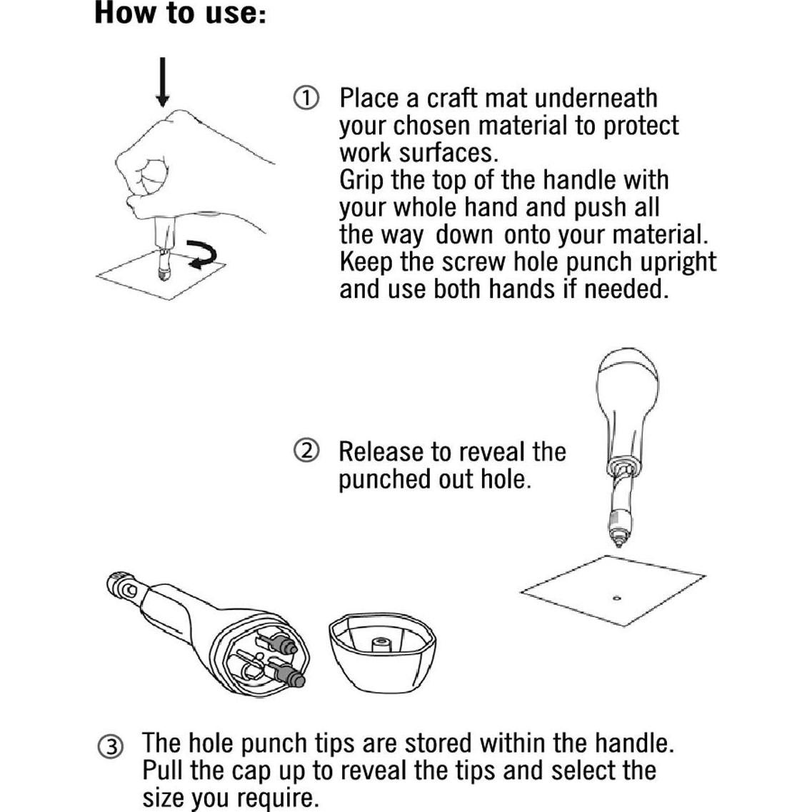 Perforador de Agujeros Bira Craft HCP-701 3 Puntas 2-4mm