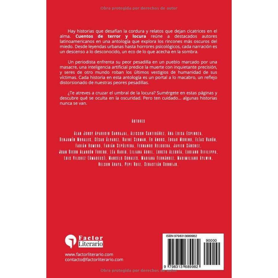 Cuentos de terror y locura: Antología de autores latinoamericanos (Spanish Edition)