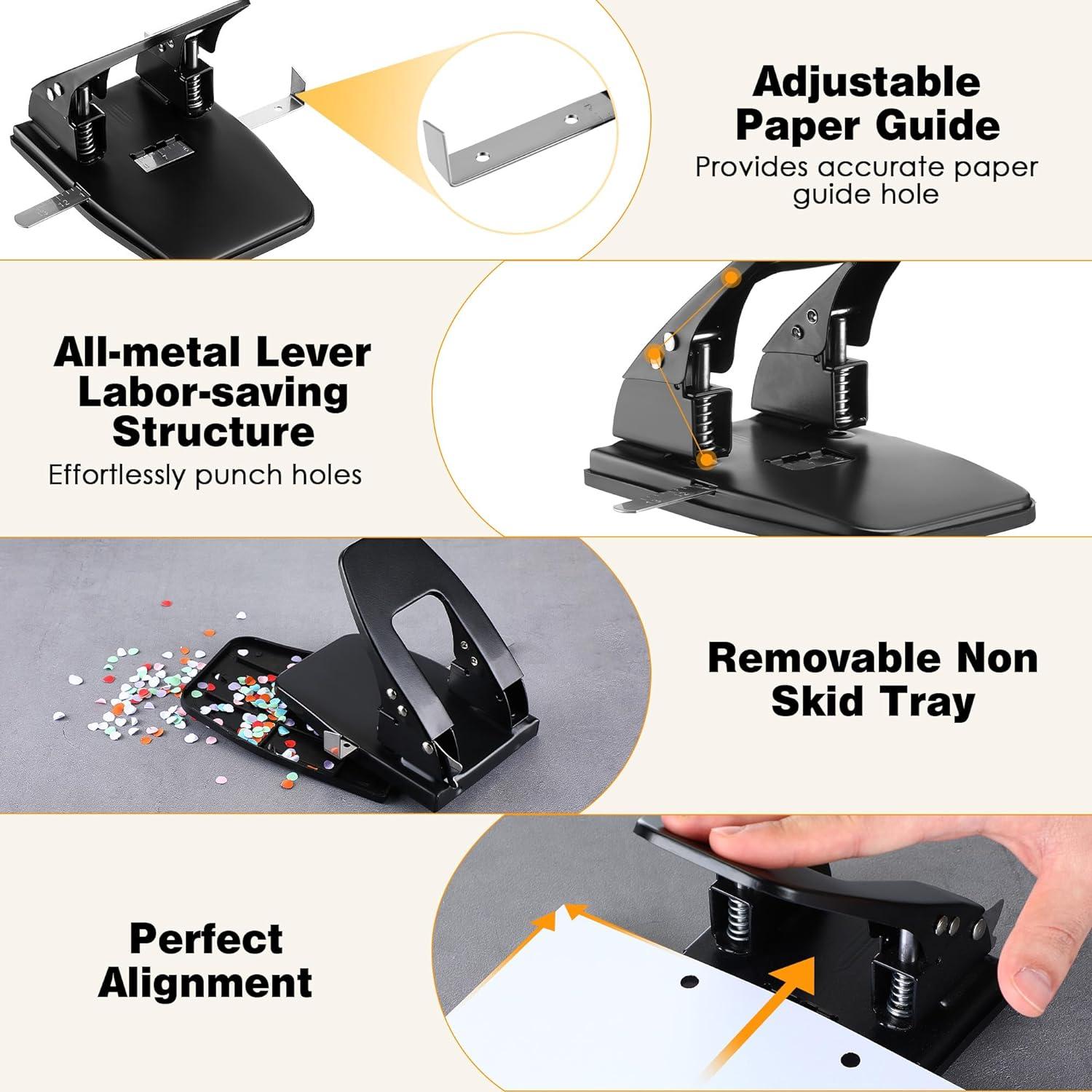 Perforadora Dreyoo 2 Agujeros Alta Resistencia 30 Hojas