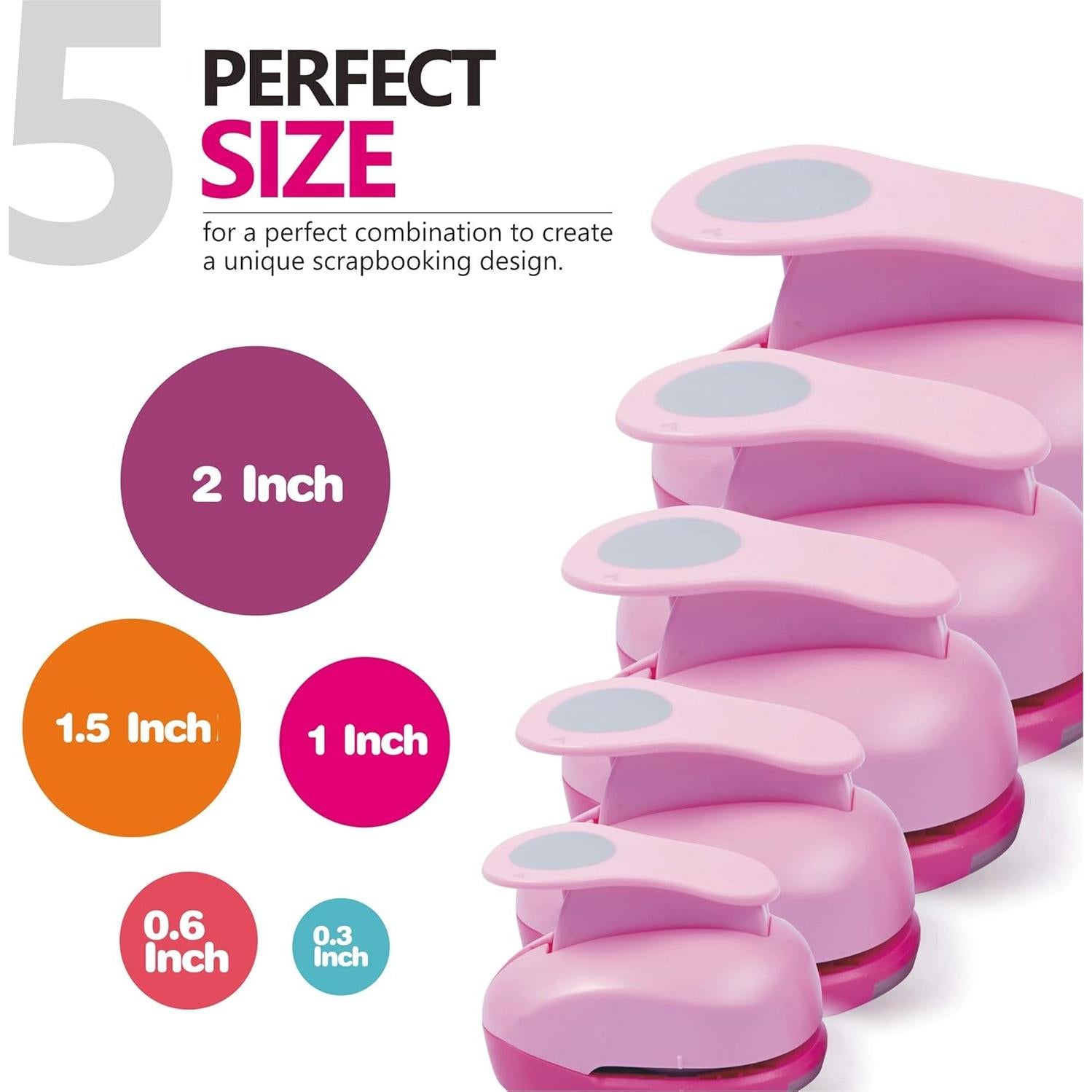 Troquel de Manualidades BearBoss 5 Pcs Círculo 0.76-5.08 cm