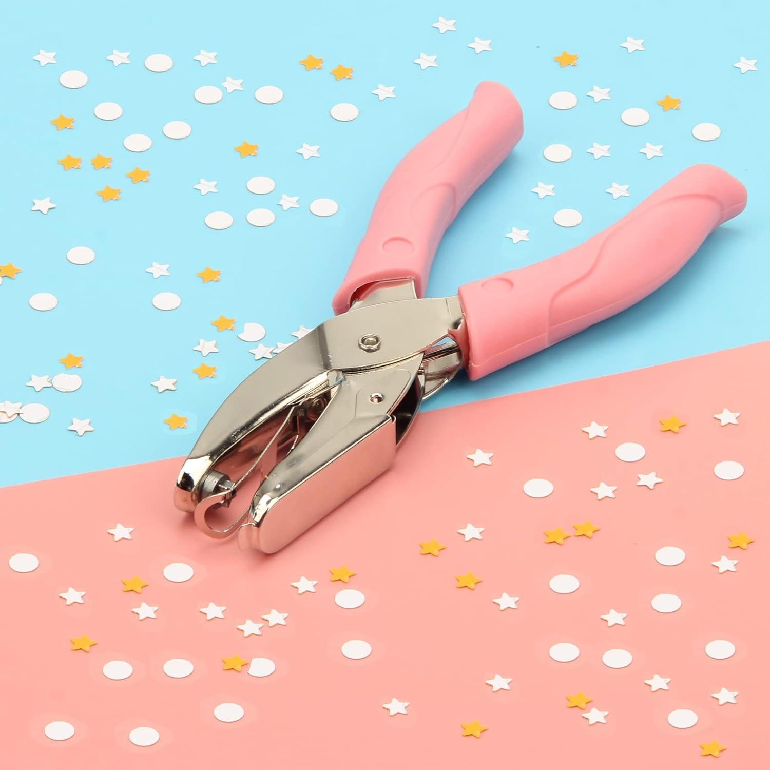 Perforadora de Papel Pletpet Estrella 6.35 mm Rosa Acero Inoxidable