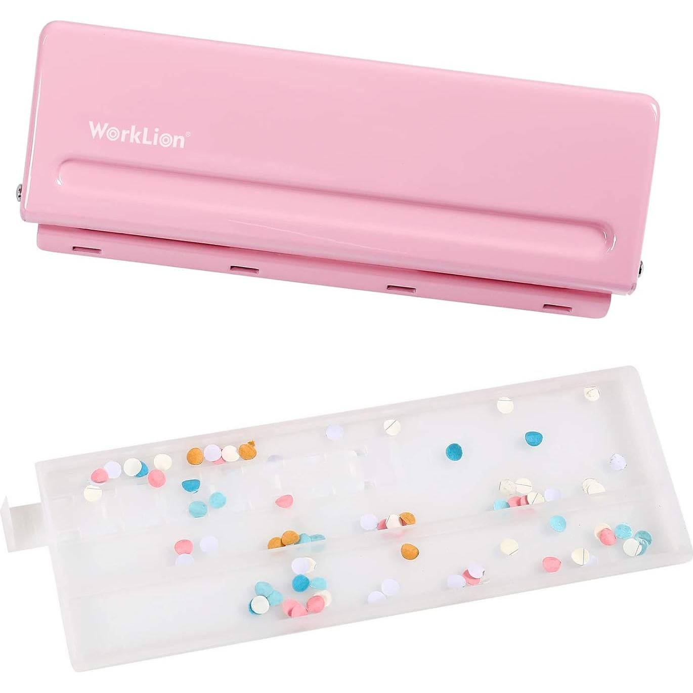 Perforadora de 6 Agujeros WORKLION Ajustable Rosa para A4/A5/A6