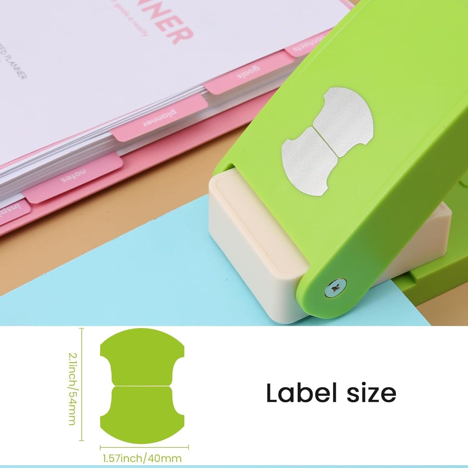 Perforadora de Pestañas Cola de Ballena HAUSTGO - Ideal para Scrapbooking y Planificadores