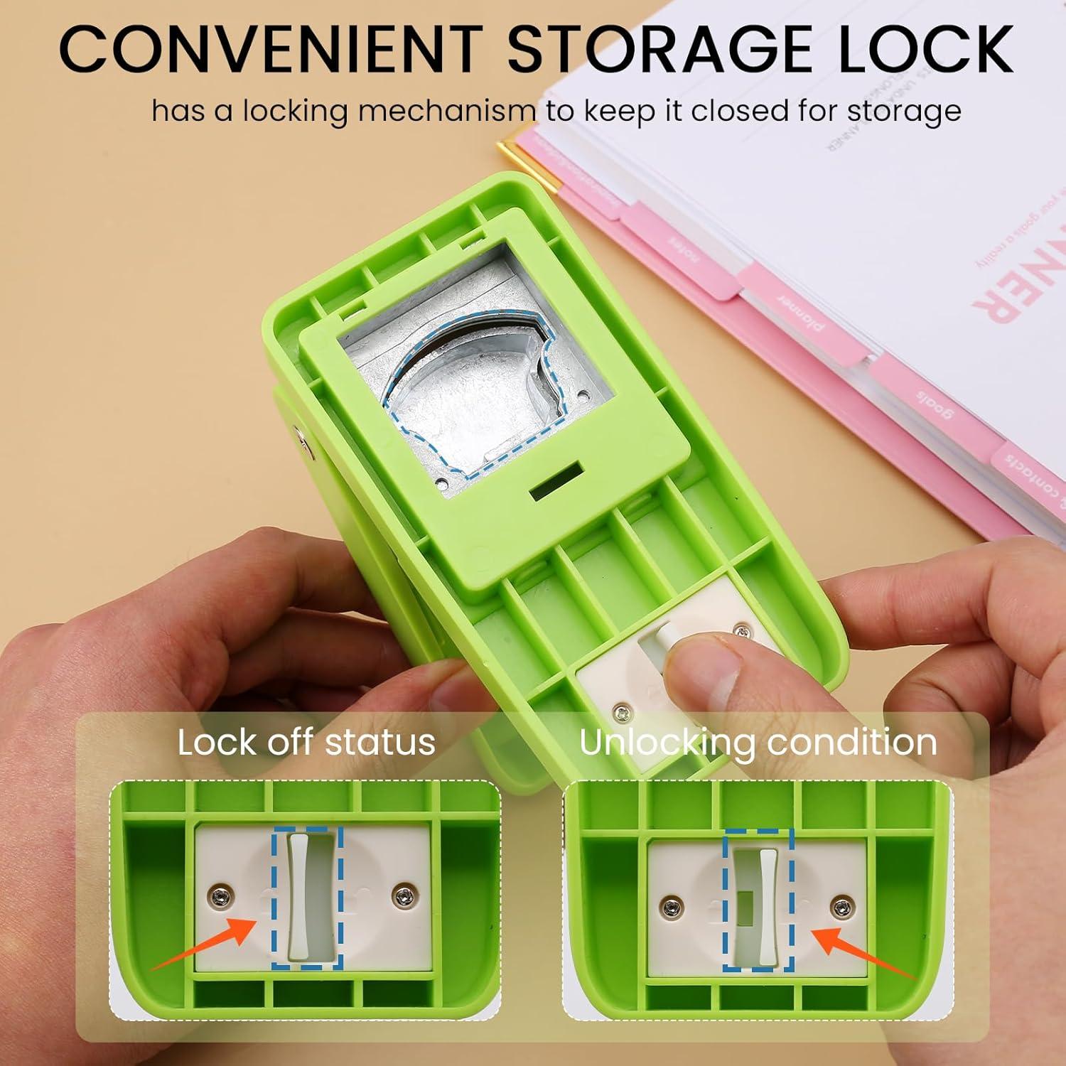 Perforadora de Pestañas Cola de Ballena HAUSTGO - Ideal para Scrapbooking y Planificadores