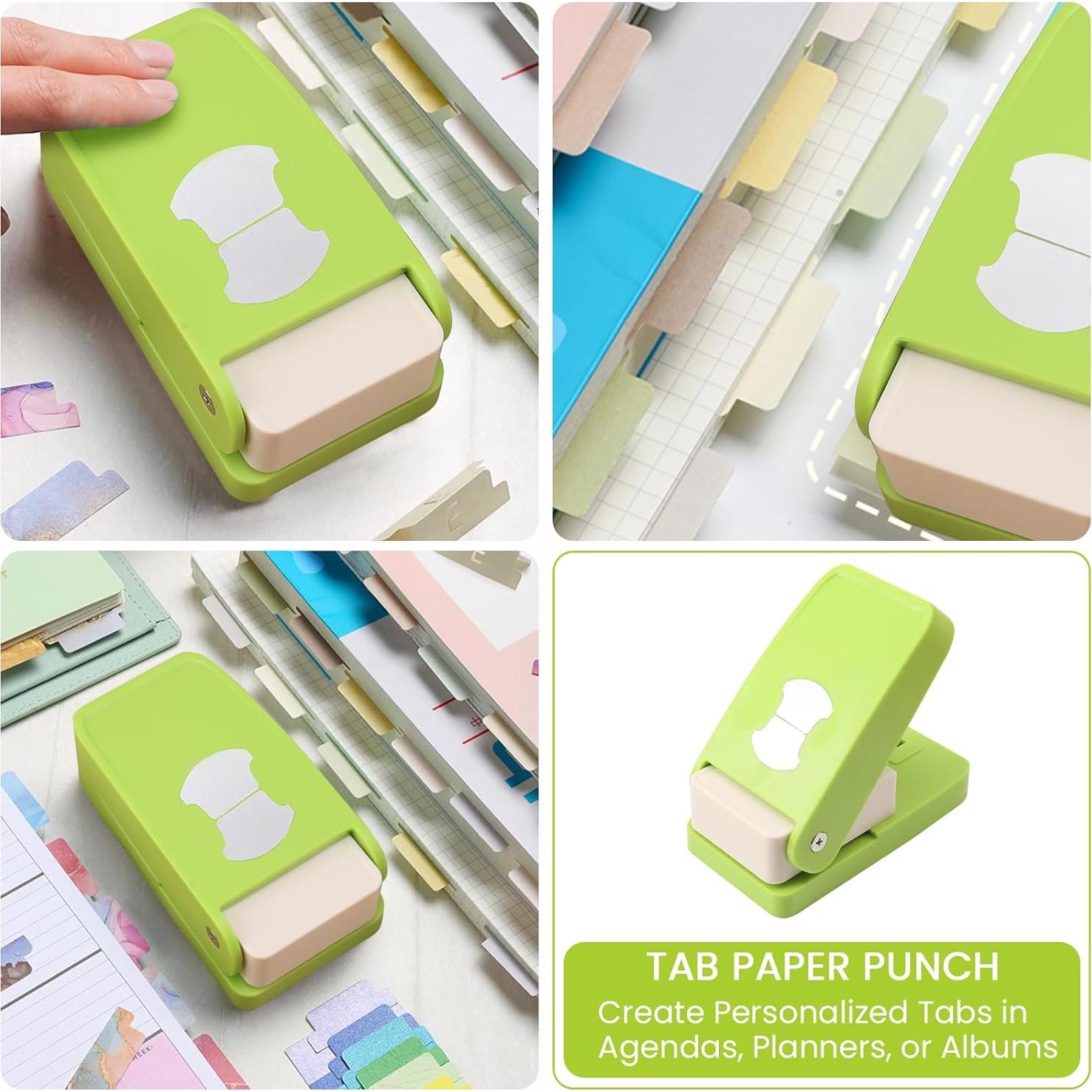 Perforadora de Pestañas Cola de Ballena HAUSTGO - Ideal para Scrapbooking y Planificadores