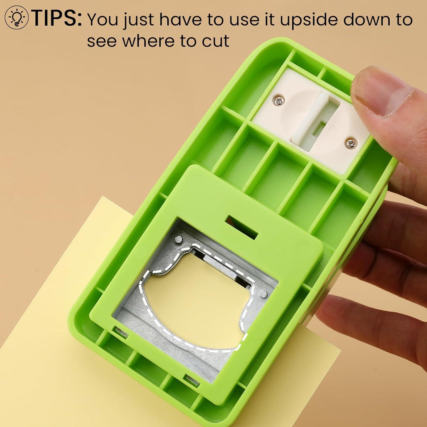 Perforadora de Pestañas Cola de Ballena HAUSTGO - Ideal para Scrapbooking y Planificadores