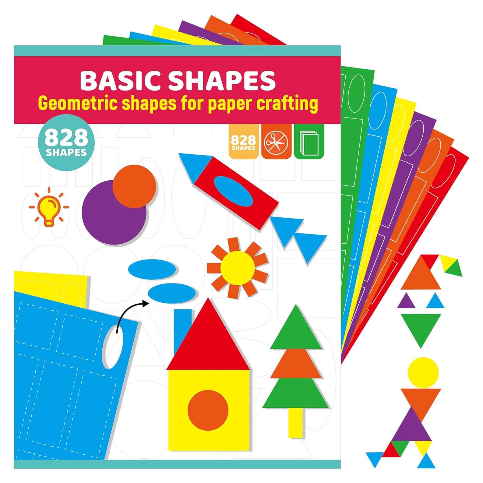 Paquete de Formas de Papel Troquelado Naozinebi 828 Piezas