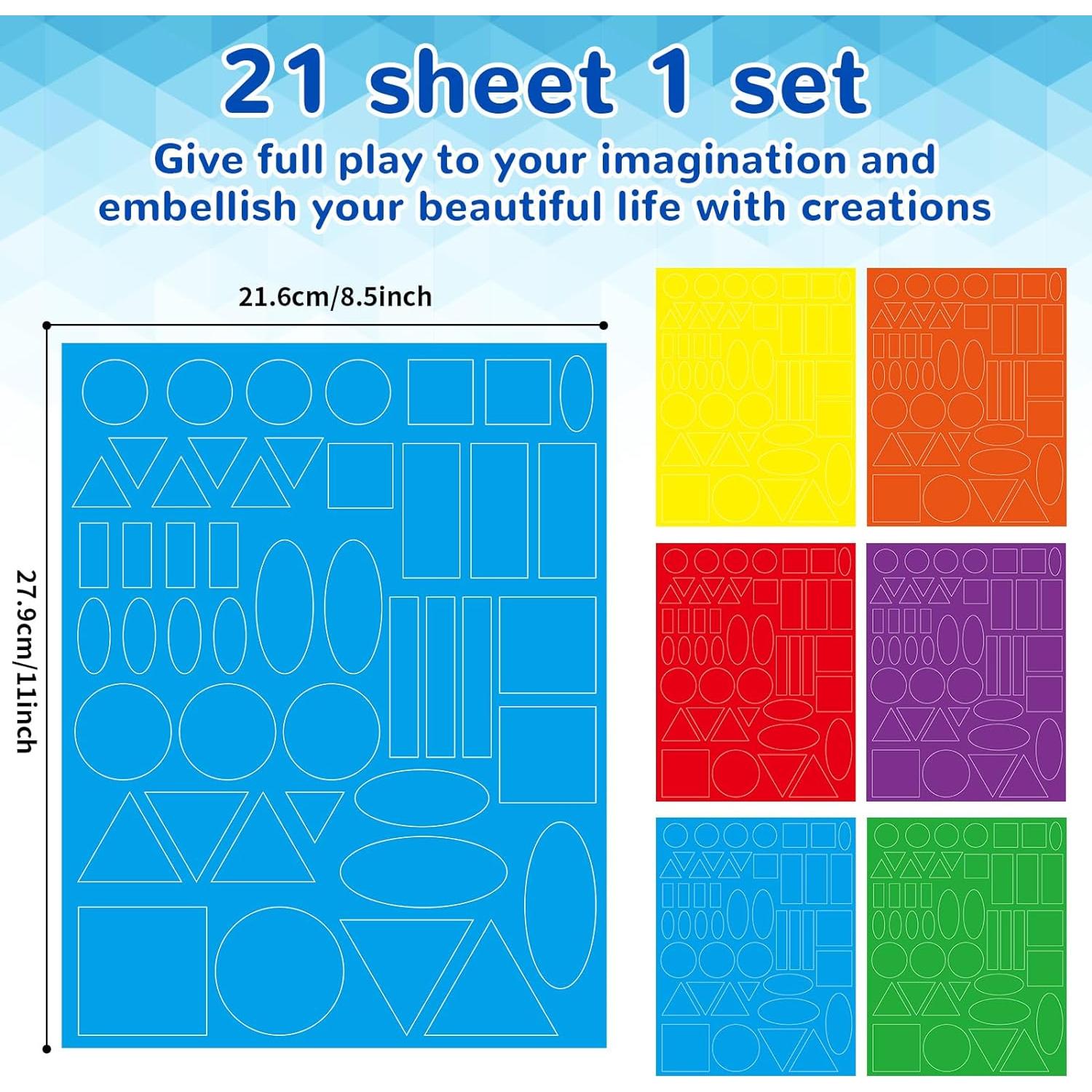 Paquete de Formas de Papel Troquelado Naozinebi 828 Piezas