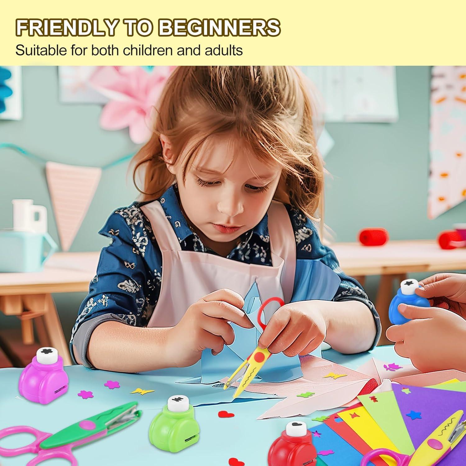 Set de Manualidades UCEC: 8 Tijeras, 6 Perforadoras y 30 Hojas