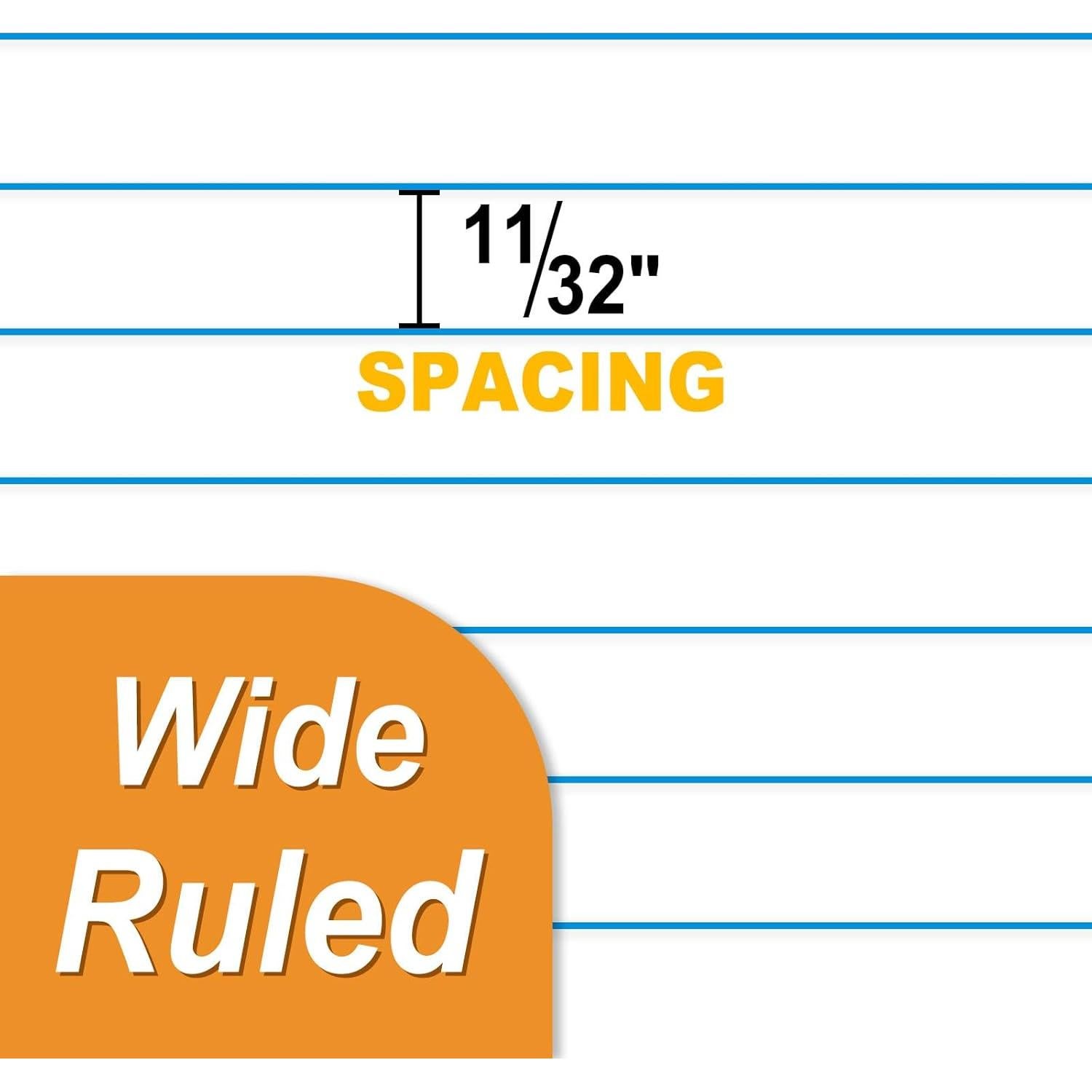 Papel Suelto Rayado Ancho SUNEE 450 Hojas 20.3x26.7 cm