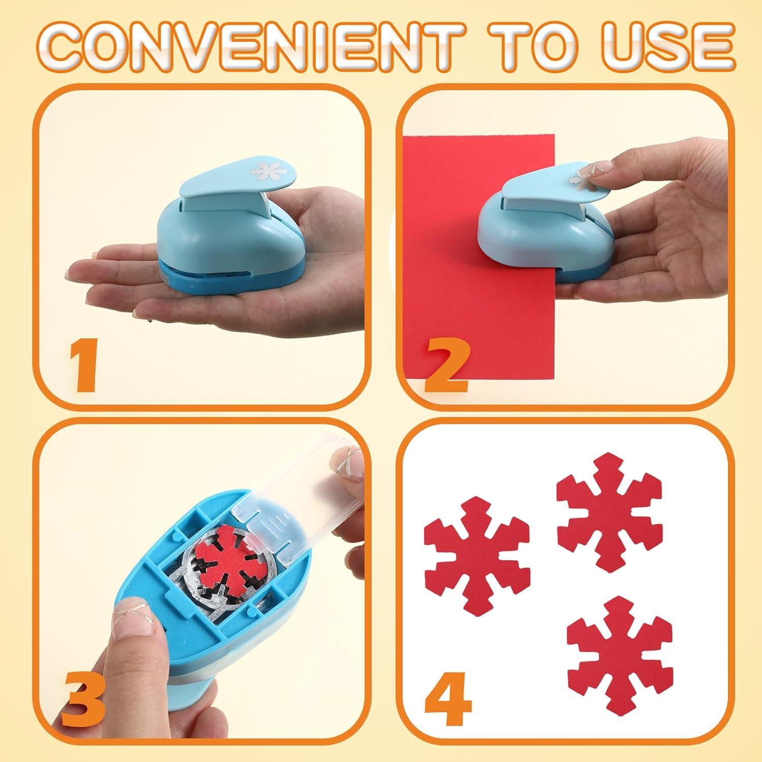 12 Perforadoras de Papel Motipuns 1 Pulgada para Manualidades