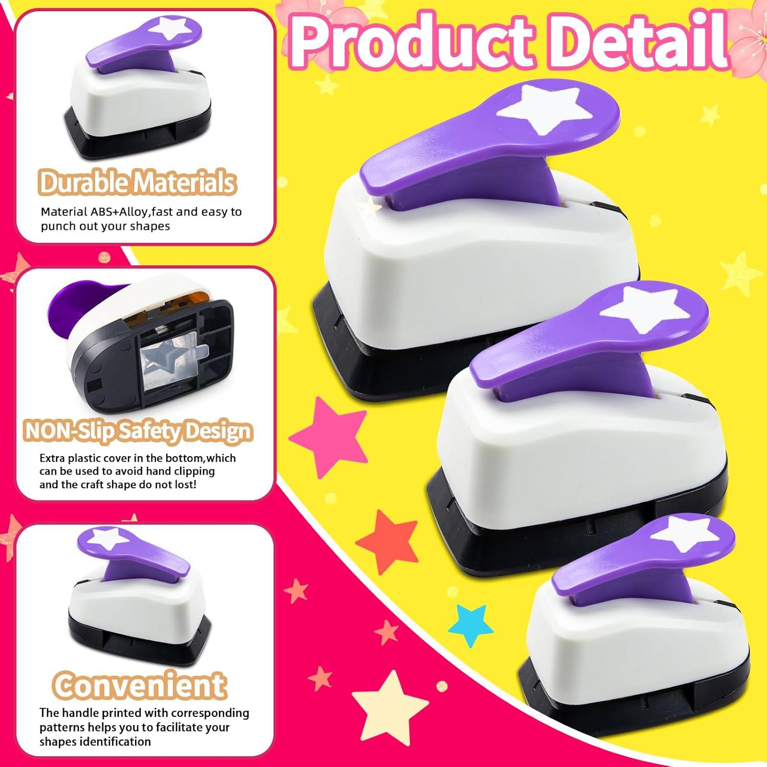 Juego de Perforadoras de Papel Estrella DDXY, 3 Piezas