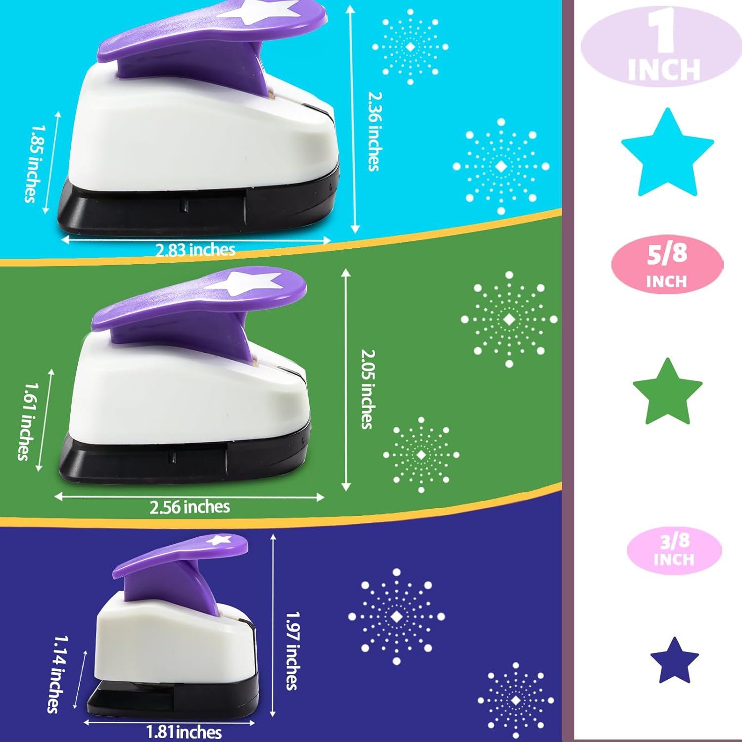 Juego de Perforadoras de Papel Estrella DDXY, 3 Piezas