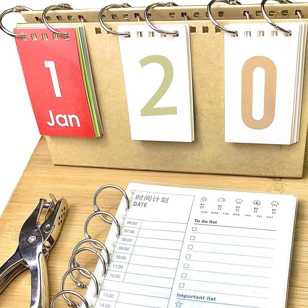 Paquete 2 Perforadoras Vfrikor + 20 Anillos Encuadernación