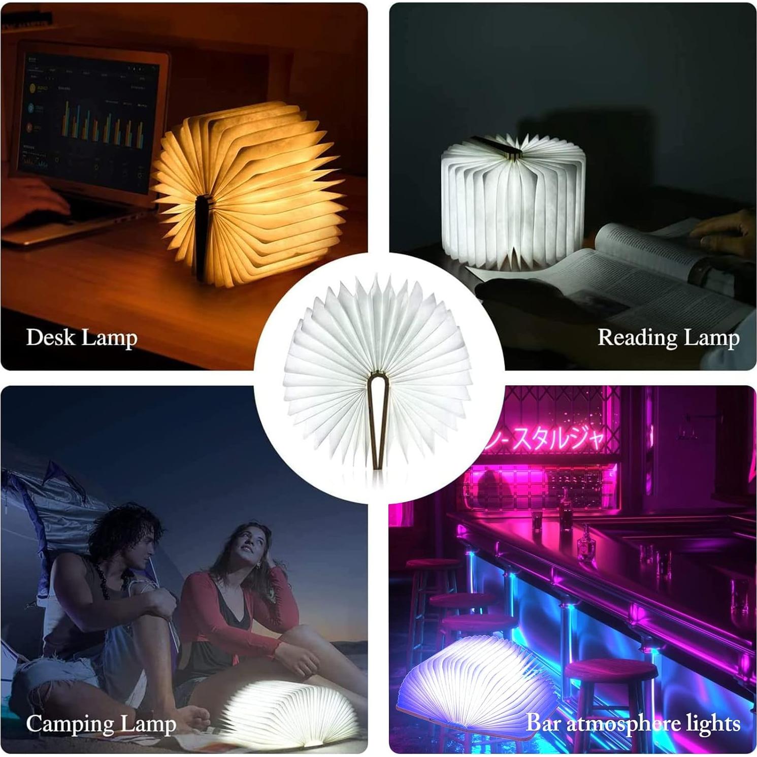 Lámpara de Libro Plegable Vergissm LED 5 Colores 14.48x21.84cm