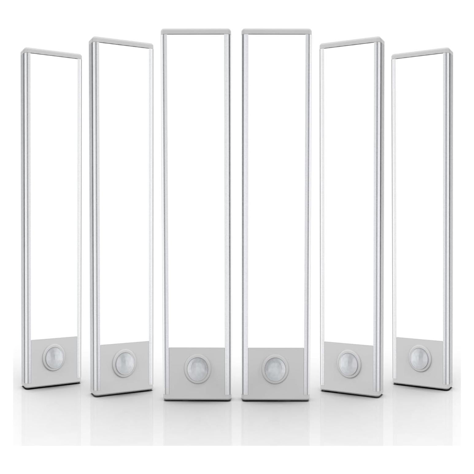 Paquete de 6 luces LED bajo gabinete AVEVA con sensor de movimiento