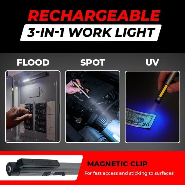 Luz de Trabajo LED GearLight GLT-TOH-RWRKLIGHT 3-en-1
