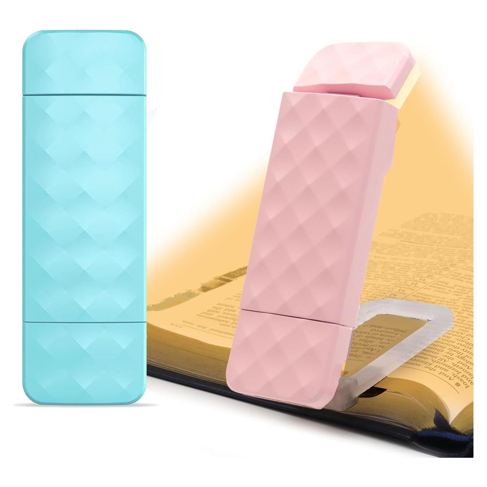 Luces de Libro Recargables UPIHO 2PCS con 5 Niveles de Brillo