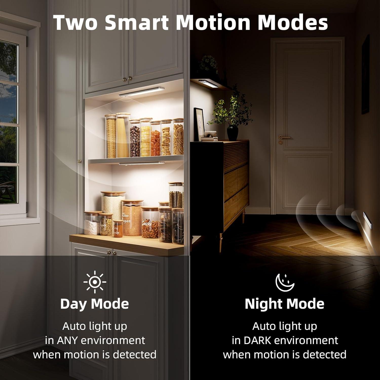 EZVALO Luces LED Bajo Gabinete Inalámbricas 2 Paquete 20.32cm