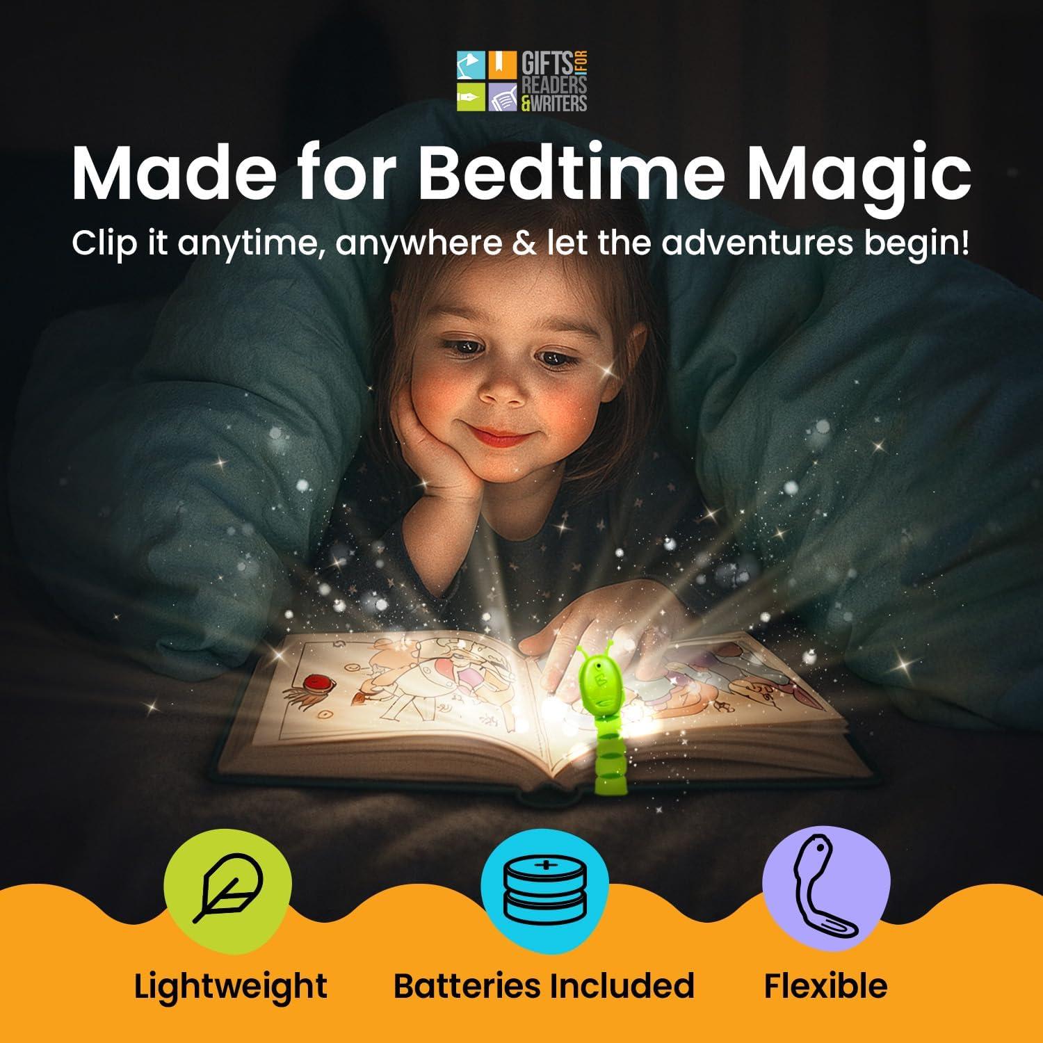 Luz de Lectura Flexilight Verde - Marcador Libro LED 8 Luces