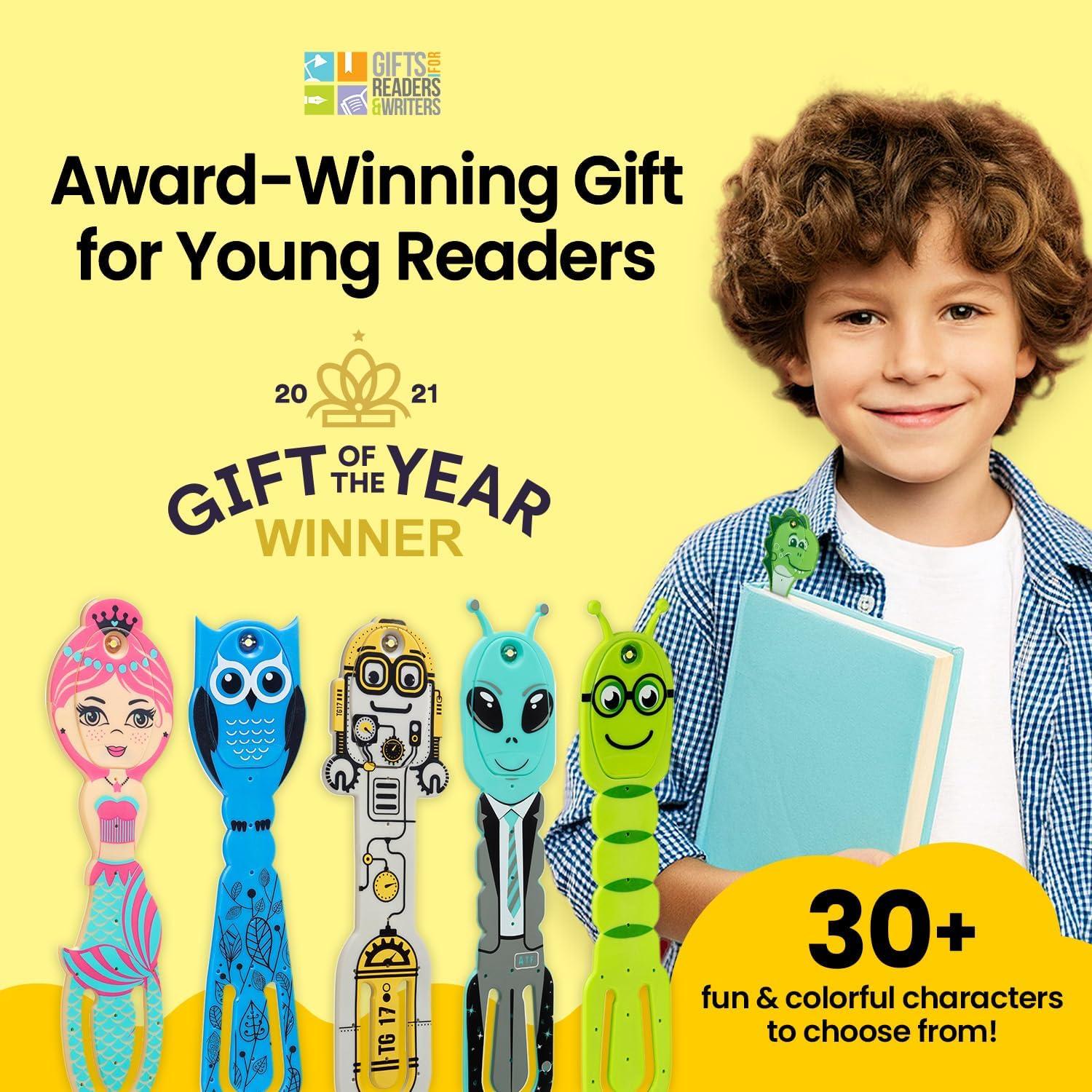 Luz de Lectura Flexilight Verde - Marcador Libro LED 8 Luces