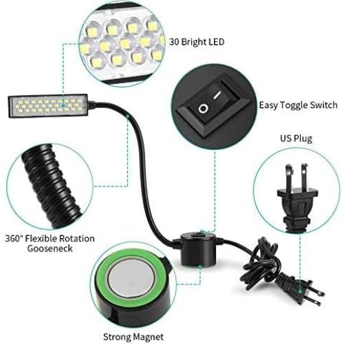 Luz LED de Trabajo eecoo con Brazo Flexible y Base Magnética
