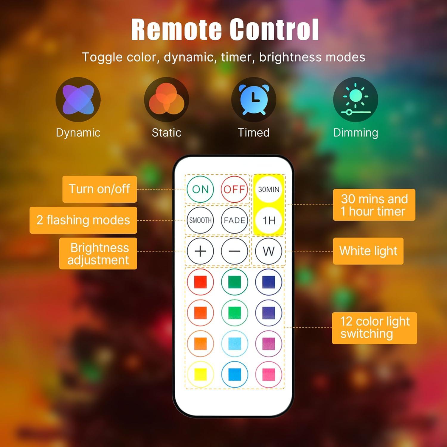 Paquete de 4 Focos RGBW Inalámbricos Recargables 1800mAh