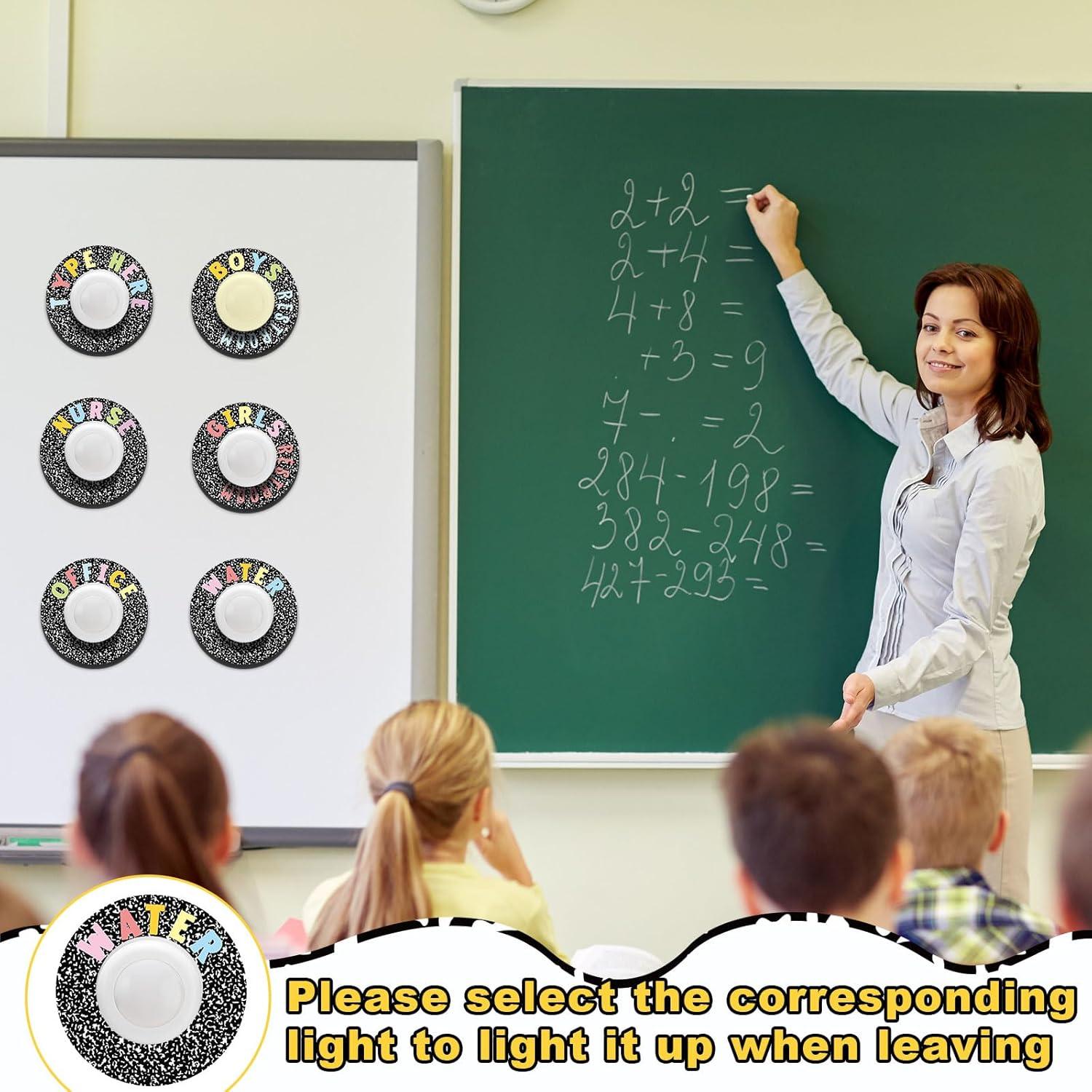 Pases Escolares Magnéticos Glooglitter con Luces de Empuje