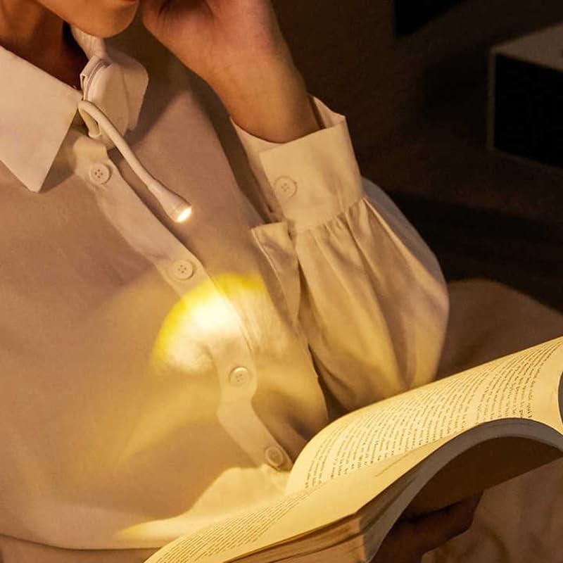 Lámpara de lectura ZKLILI blanca recargable USB 3 colores