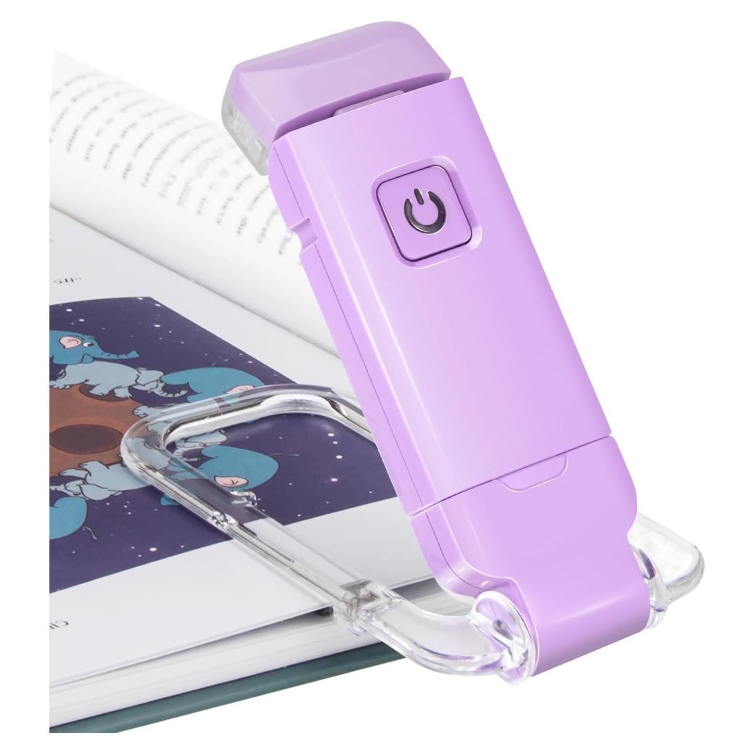 Luz de Lectura Recargable USB BIGMONAT Violeta 3 Temperaturas