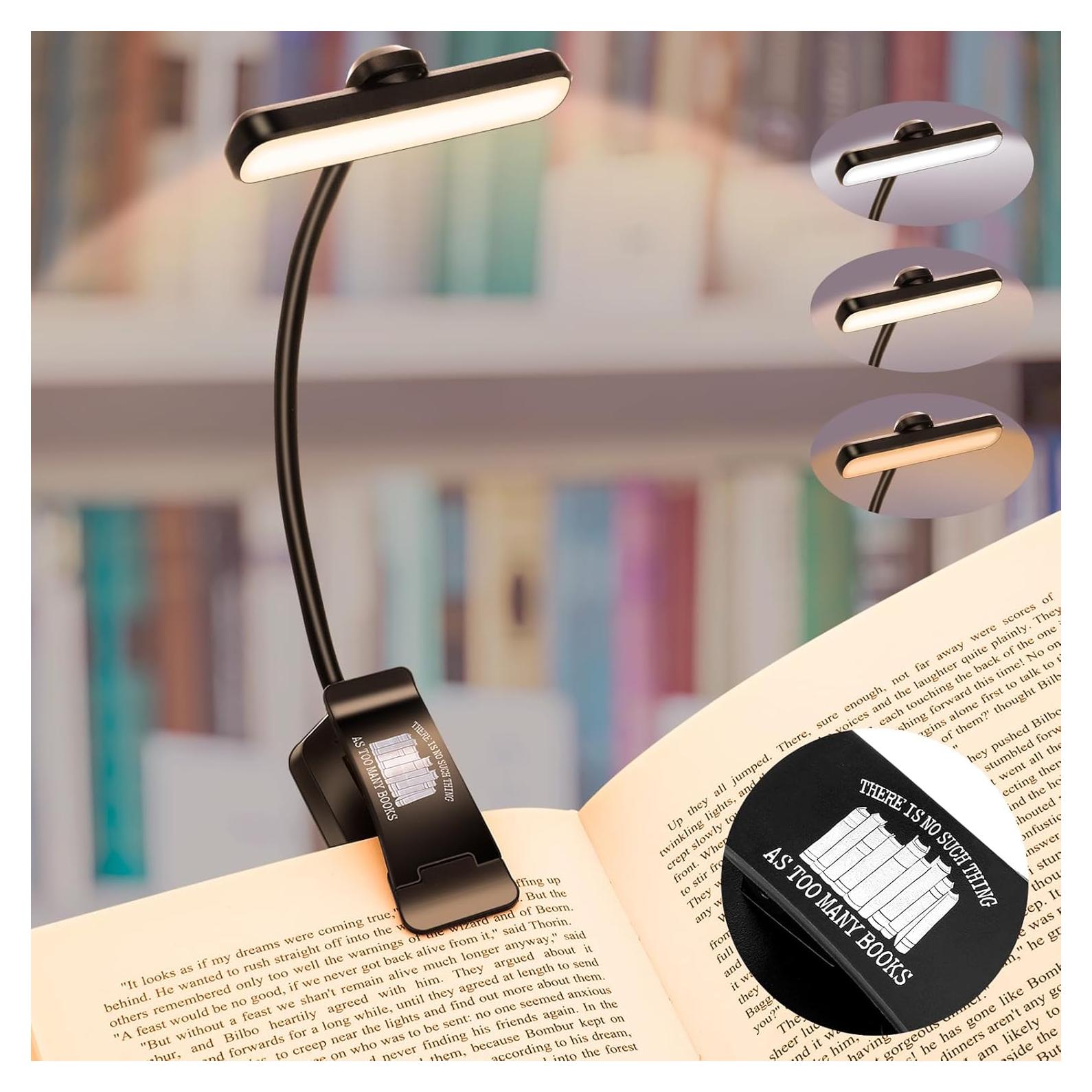 Luz de Lectura LED Recargable Mudder con Clip y 3 Temperaturas