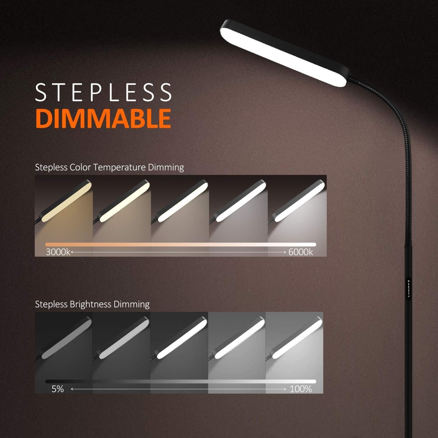 Lámpara de Pie LED WioMio con Control Remoto y Táctil 175cm