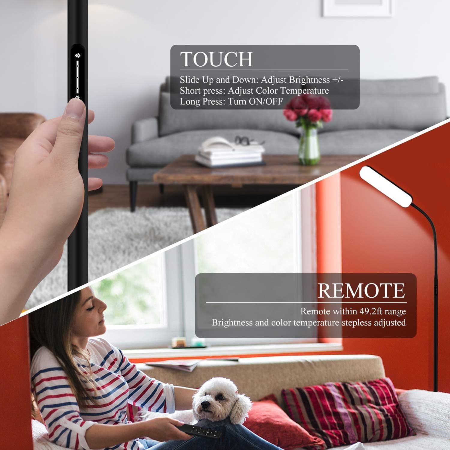 Lámpara de Pie LED WioMio con Control Remoto y Táctil 175cm