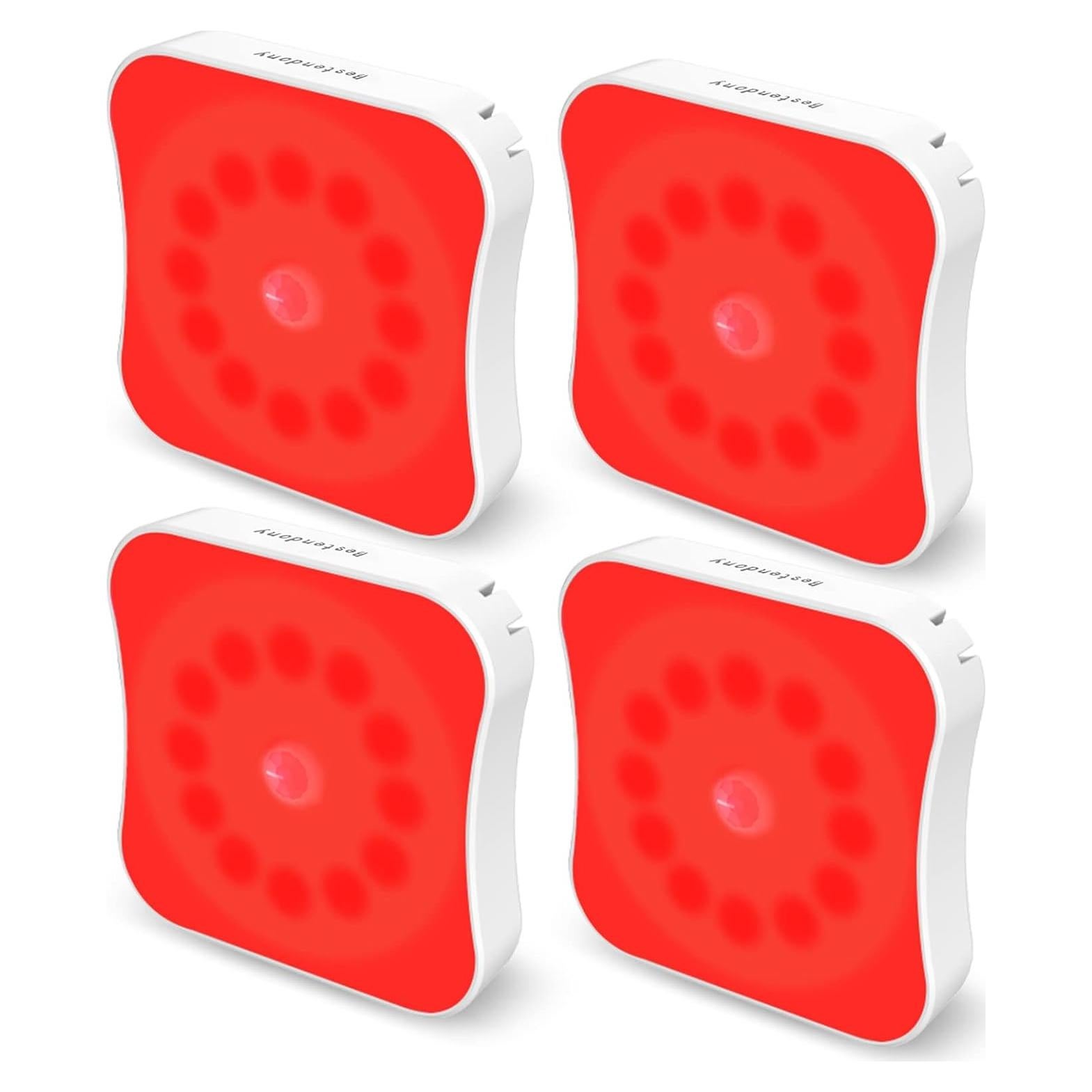 Luces Nocturnas Rojas con Sensor de Movimiento Bestendony - Paquete de 4
