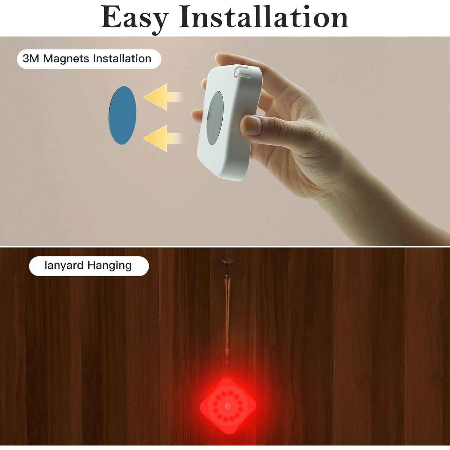 Luces Nocturnas Rojas con Sensor de Movimiento Bestendony - Paquete de 4