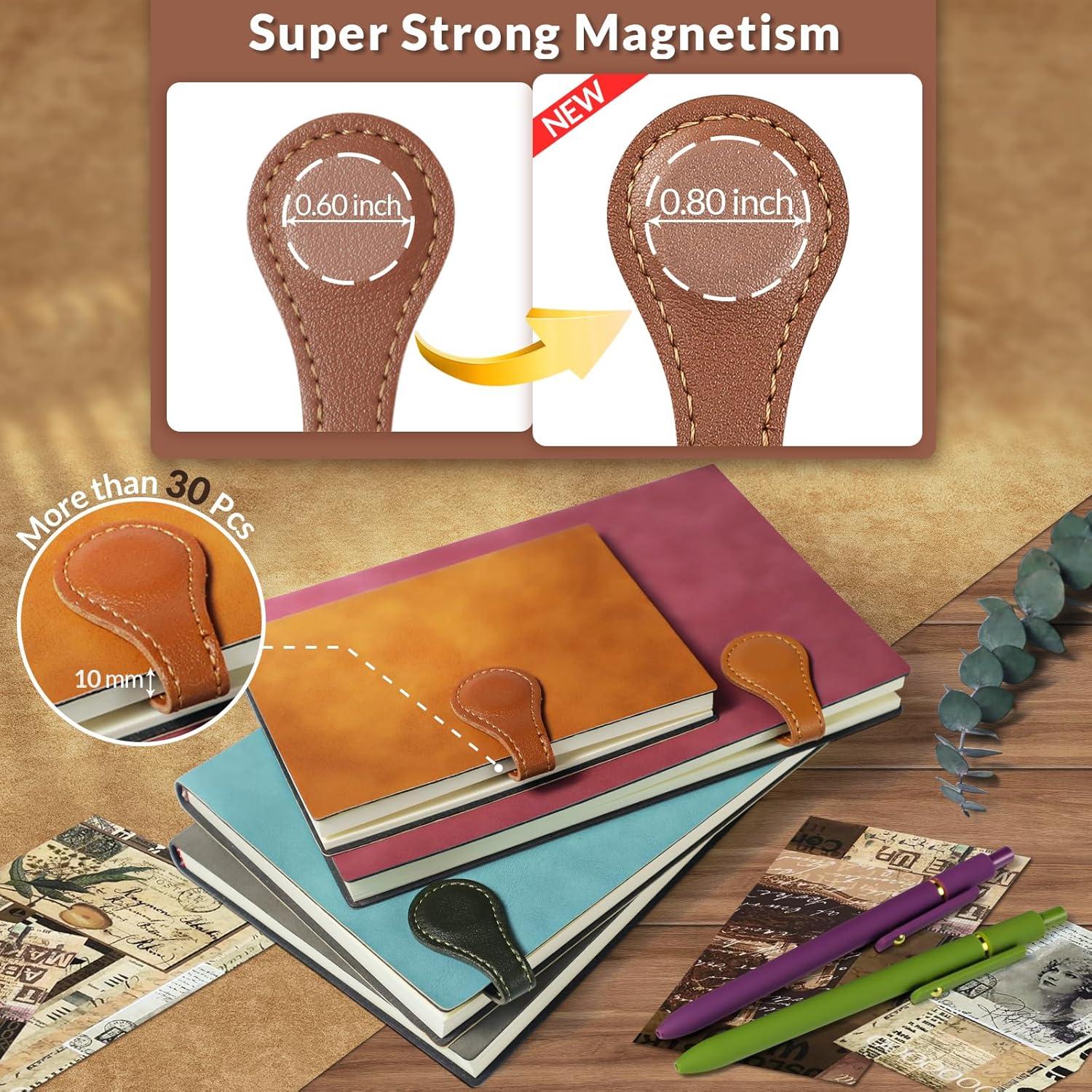 Set de 4 Marcadores Magnéticos de Piel JIXZEN - Vintage