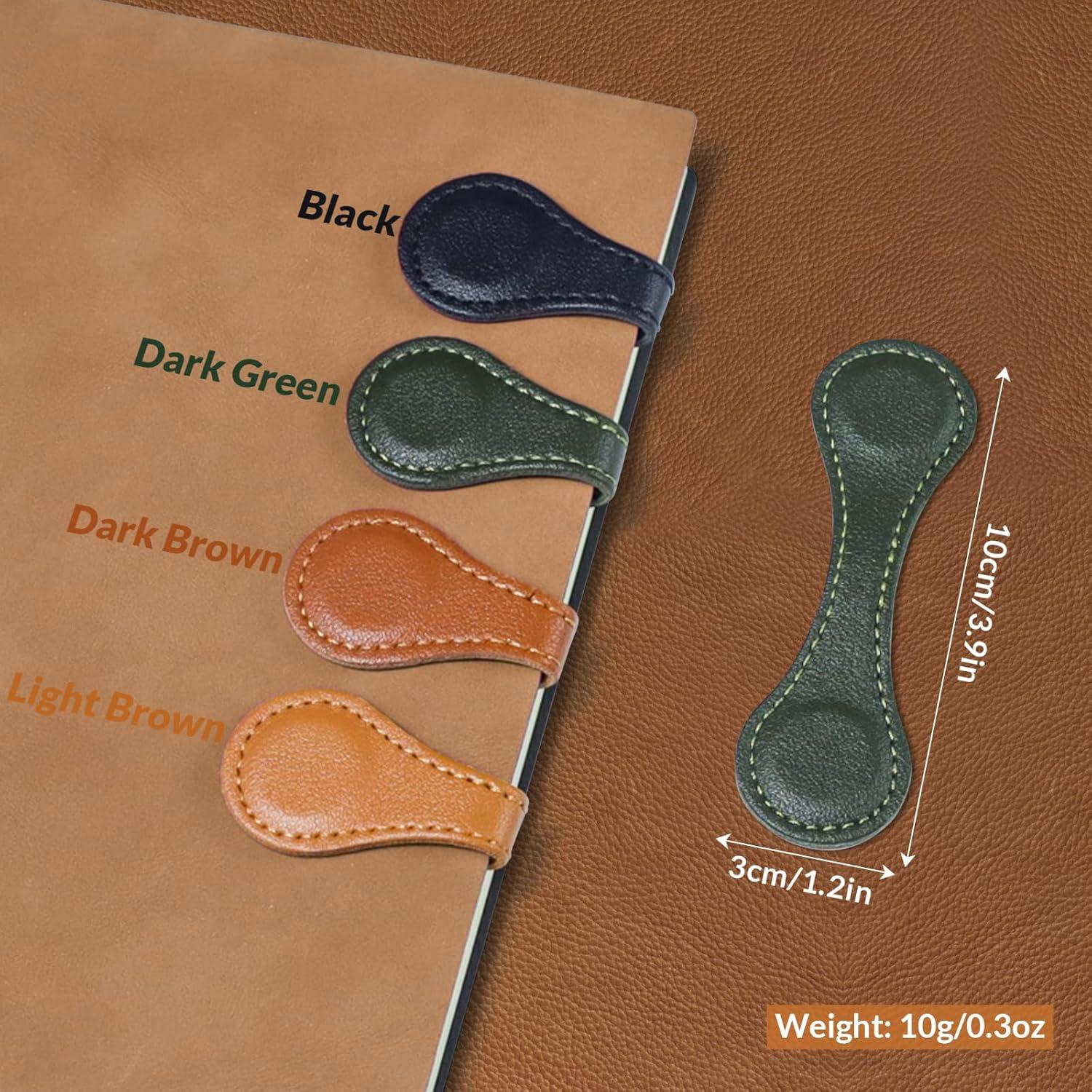 Set de 4 Marcadores Magnéticos de Piel JIXZEN - Vintage